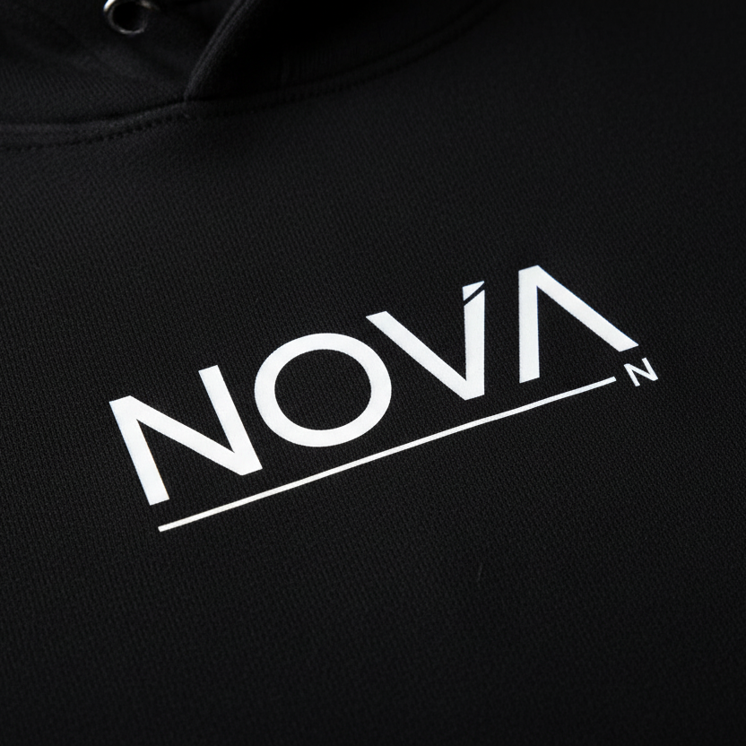 Dettaglio logo Nova sul petto
