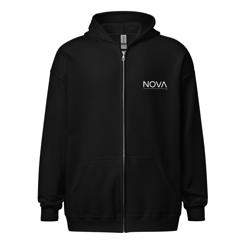 Nova Signature Hoodie con Zip - Black