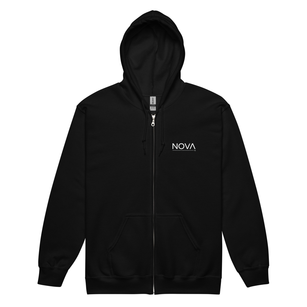 Nova Signature Hoodie con Zip - Black