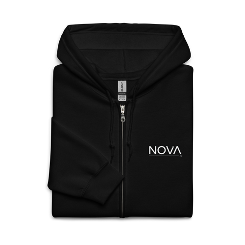 Nova Signature Hoodie con Zip - Black