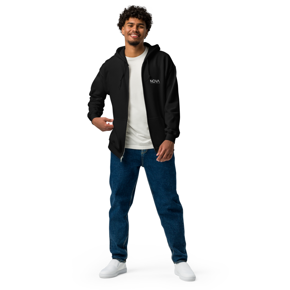 Nova Signature Hoodie con Zip - Black